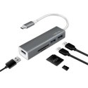 LogiLink 3-portowy USB-C z czytnikiem kart