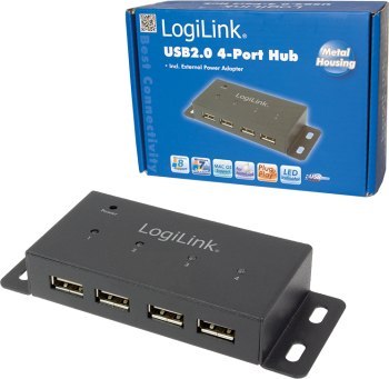 LogiLink 4-portowy czarny LogiLink 4-portowy czarny