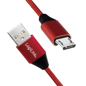 LogiLink micro USB 1.0m czerwony LogiLink micro USB 1.0m czerwony