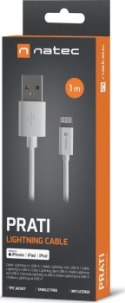 Natec Prati Lightning - USB 1.0m biały MFI