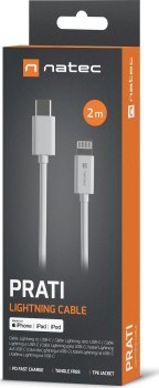 Natec Prati Lightning - USB-C 2.0m biały MFI Natec Prati Lightning - USB-C 2.0m biały MFI