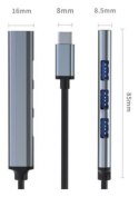 Qoltec USB-C 3.1 4w1 | USB 3.0 | 3x USB 2.0