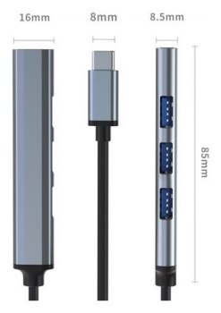 Qoltec USB-C 3.1 4w1 | USB 3.0 | 3x USB 2.0