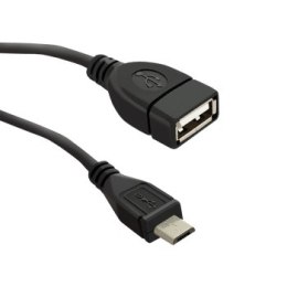 Qoltec USB OTG 2.0 A żeński | Micro USB B męski | 0.2m