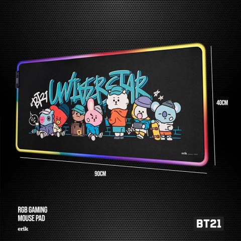 BT21 - Mata gamingowa / na biurko XXL z podświetleniem LED (90 x 40 cm) BT21 - Mata gamingowa / na biurko XXL z podświetleniem LED (90 x 40 cm)