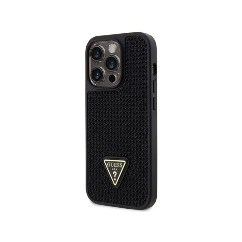 Guess Rhinestone Triangle - Etui iPhone 14 Pro (czarny) Guess Rhinestone Triangle - Etui iPhone 14 Pro (czarny)