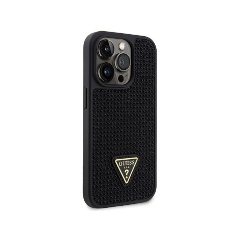 Guess Rhinestone Triangle - Etui iPhone 14 Pro (czarny) Guess Rhinestone Triangle - Etui iPhone 14 Pro (czarny)