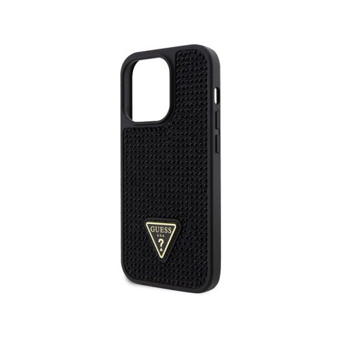 Guess Rhinestone Triangle - Etui iPhone 14 Pro (czarny) Guess Rhinestone Triangle - Etui iPhone 14 Pro (czarny)