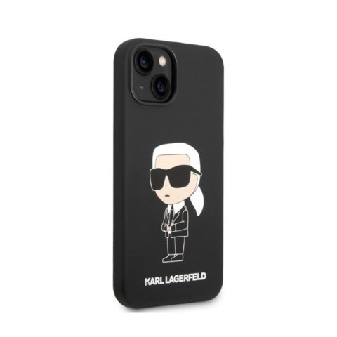 Karl Lagerfeld Silicone Ikonik MagSafe - Etui iPhone 15 / 14 / 13 (czarny) Karl Lagerfeld Silicone Ikonik MagSafe - Etui iPhone 15 / 14 / 13 (czarny)