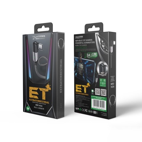 WEKOME WDC-142 Game Series - Kabel gamingowy USB-A do USB-C 3A Obrót o 180° 1 m (Tarnish) WEKOME WDC-142 Game Series - Kabel gamingowy USB-A do USB-C 3A Obrót o 180° 1 m (Tarnish)