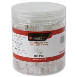 Techly 028894 Wtyk RJ45 Cat6 UTP na drut, 100 sztuk