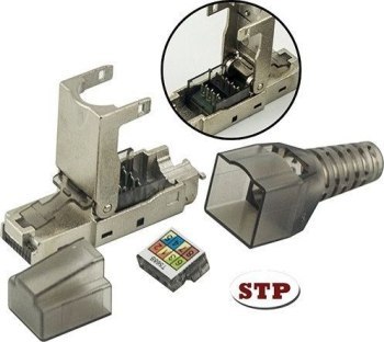 Techly 101911 Wtyk modularny RJ45 Cat6a 10G beznarzędziowy, STP Techly 101911 Wtyk modularny RJ45 Cat6a 10G beznarzędziowy, STP
