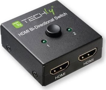 Techly 108606 Przełącznik HDMI 2-portowy, dwukierunkowy 2x1 lub 1x2, 4K, 60Hz Techly 108606 Przełącznik HDMI 2-portowy, dwukierunkowy 2x1 lub 1x2, 4K, 60Hz