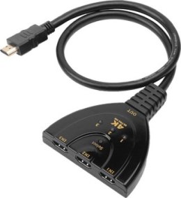 Techly 360042 Przełącznik HDMI 3x1 4K 30Hz Pigtail