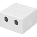 Techly 366310 Obudowa natynkowa na 2 moduły Keystone RJ45 lub RJ11/12
