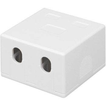Techly 366310 Obudowa natynkowa na 2 moduły Keystone RJ45 lub RJ11/12 Techly 366310 Obudowa natynkowa na 2 moduły Keystone RJ45 lub RJ11/12