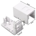 Techly 366327 Obudowa natynkowa na 1 moduł Keystone RJ45 lub RJ11/12