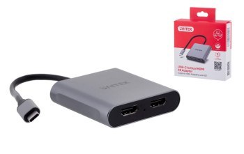 UNITEK ADAPTER USB-C NA 2X HDMI 4K 60HZ MST UNITEK ADAPTER USB-C NA 2X HDMI 4K 60HZ MST