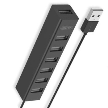 UNITEK HUB 7X USB 2.0 CZARNY Y-2160 UNITEK HUB 7X USB 2.0 CZARNY Y-2160