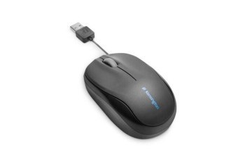 Mysz Kensington Pro Fit ze zwijanym kablem czarna Mysz Kensington Pro Fit ze zwijanym kablem czarna