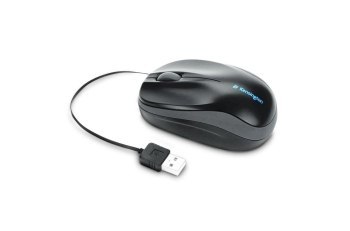 Mysz Kensington Pro Fit ze zwijanym kablem czarna Mysz Kensington Pro Fit ze zwijanym kablem czarna