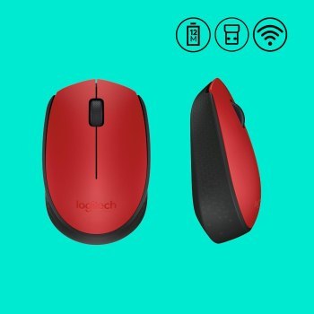 Mysz Logitech M171 910-004641 (optyczna; 1000 DPI; kolor czerwony) Mysz Logitech M171 910-004641 (optyczna; 1000 DPI; kolor czerwony)