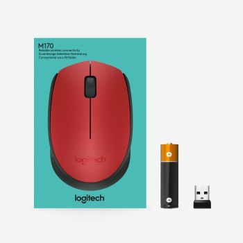 Mysz Logitech M171 910-004641 (optyczna; 1000 DPI; kolor czerwony) Mysz Logitech M171 910-004641 (optyczna; 1000 DPI; kolor czerwony)
