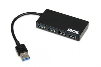 Hub IBOX USB 3.0 CZARNY 4-PORTY SLIM IUH3F56 (4x USB 3.0; kolor czarny) Hub IBOX USB 3.0 CZARNY 4-PORTY SLIM IUH3F56 (4x USB 3.0; kolor czarny)