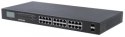 Intellinet 561242 Switch GIGABIT 24x RJ45 PoE+ 370W, 2x SFP, wyświetlacz LCD