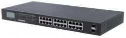 Intellinet 561242 Switch GIGABIT 24x RJ45 PoE+ 370W, 2x SFP, wyświetlacz LCD