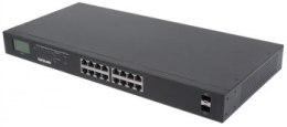 Intellinet 561259 Switch 16p Gigabit POE+ 2x SFP LCD