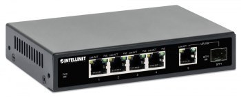 Intellinet 561822 Switch Gigabit 4x RJ45 PoE+, 1x RJ45 Uplink, 1x slot SFP Intellinet 561822 Switch Gigabit 4x RJ45 PoE+, 1x RJ45 Uplink, 1x slot SFP