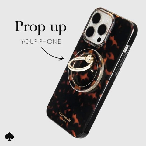 Kate Spade New York Magnetic Ring Stand - Uchwyt MagSafe na palec z funkcją podstawki (Tortoiseshell) Kate Spade New York Magnetic Ring Stand - Uchwyt MagSafe na palec z funkcją podstawki (Tortoiseshell)
