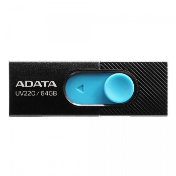 ADATA UV220 64GB USB 2.0 czarno-niebieski ADATA UV220 64GB USB 2.0 czarno-niebieski