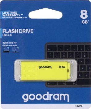 Pendrive GoodRam UME2 UME2-0080Y0R11 (8GB; USB 2.0; kolor żółty) Pendrive GoodRam UME2 UME2-0080Y0R11 (8GB; USB 2.0; kolor żółty)