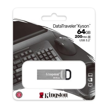 KINGSTON FLASH Kyson 64GB USB3.2 Gen 1 KINGSTON FLASH Kyson 64GB USB3.2 Gen 1