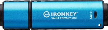 Kingston IronKey Vault Privacy 50C 64GB USB-C 256bit AES Encrypted