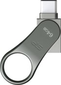 Pendrive Silicon Power Mobile C80 64GB Dual USB 3.1/Type-C Silver (SP064GBUC3C80V1S)