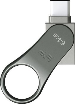 Pendrive Silicon Power Mobile C80 64GB Dual USB 3.1/Type-C Silver (SP064GBUC3C80V1S)