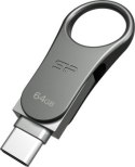 Pendrive Silicon Power Mobile C80 64GB Dual USB 3.1/Type-C Silver (SP064GBUC3C80V1S)