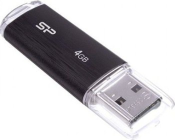 Pendrive Silicon Power Ultima U02 4GB USB 2.0 kolor czarny (SP004GBUF2U02V1K) Pendrive Silicon Power Ultima U02 4GB USB 2.0 kolor czarny (SP004GBUF2U02V1K)