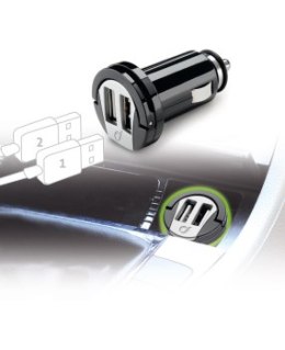 CAR CHARGER 2 USB 10W BLACK