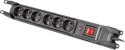 Listwa antyprzepięciowa - Armac M6 Rack 19'' | Listwa zasilająca | przeciwprzepięciowa, 6 gniazd, przewód 5m, czarna