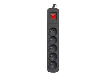 Listwa antyprzepięciowa - Armac R5 | Listwa zasilająca | przeciwprzepięciowa, 5 gniazd, przewód 3m, czarna Listwa antyprzepięciowa - Armac R5 | Listwa zasilająca | przeciwprzepięciowa, 5 gniazd, przewód 3m, czarna