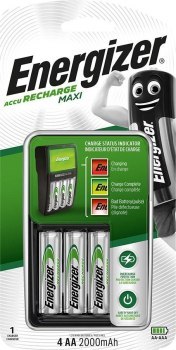 ŁADOWARKA ENERGIZER MAXI+4AA ACCU HR6 POW+ 2000mAh ŁADOWARKA ENERGIZER MAXI+4AA ACCU HR6 POW+ 2000mAh