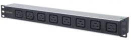 Listwa antyprzepięciowa - Intellinet 163613 Listwa zasilająca (PDU) Rack 19'' 1U 8x gniazdo C19, 110-250V/16A, kabel 2m
