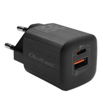 Ładowarka sieciowa Qoltec 35W GaN ULTRA (czarny) Ładowarka sieciowa Qoltec 35W GaN ULTRA (czarny)