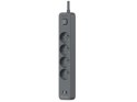 Listwa antyprzepięciowa - Tracer Power Line+ 1,5 m 4 gniazd USB PD18W grafitowy