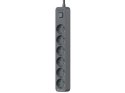 Listwa antyprzepięciowa - Tracer Power Line+ 1,8 m 6 gniazd grafitowy