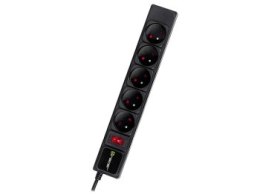 Listwa antyprzepięciowa - Tracer PowerGear 5m 5 gniazd czarny